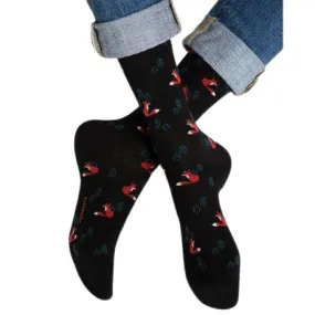 Bleuforet Men's Collection Fox Pattern Cotton Socks Bleuforet Men's Collection Fox Pattern Cotton Socks