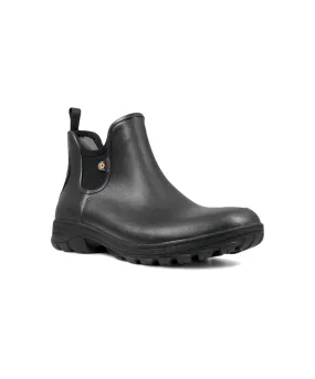 BOGS Sauvie Slip On Black Mens Waterproof Boots BOGS Sauvie Slip On Black Mens Waterproof Boots