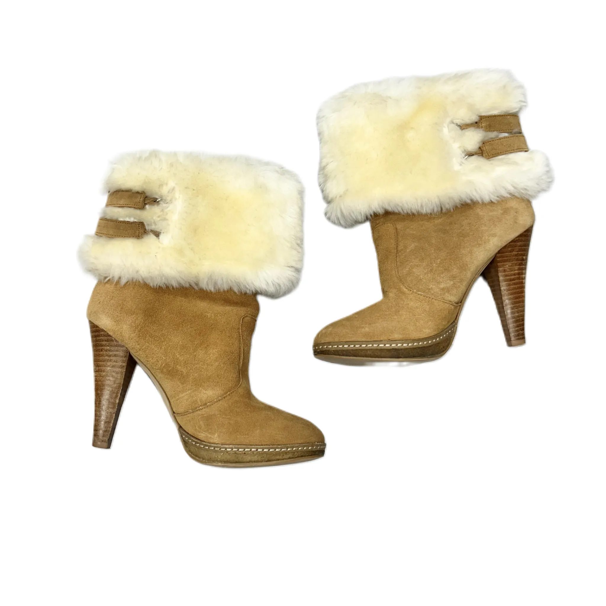 Boots Ankle Flats By Colin Stuart In Tan, Size: 8.5