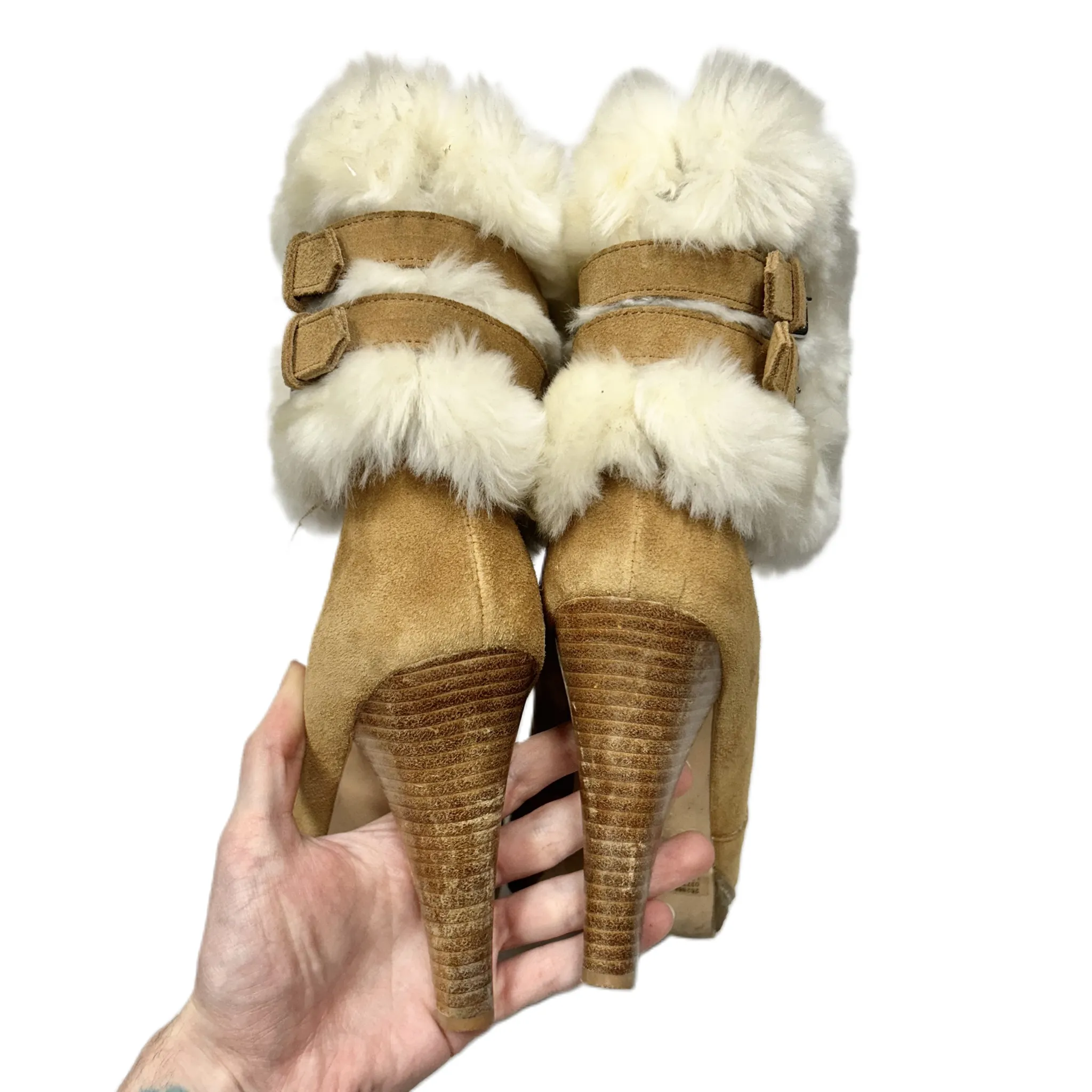 Boots Ankle Flats By Colin Stuart In Tan, Size: 8.5
