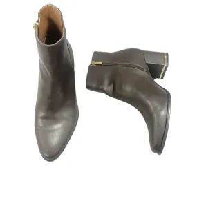 Boots Ankle Heels By Calvin Klein In Brown, Size: 8 Boots Ankle Heels By Calvin Klein In Brown, Size: 8