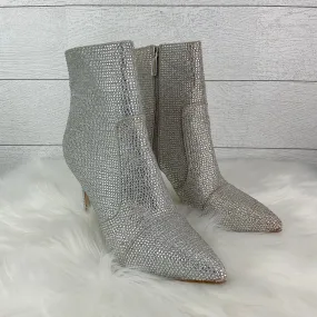 Boots Ankle Heels By Michael Kors In Silver, Size: 7 Boots Ankle Heels By Michael Kors In Silver, Size: 7