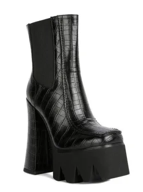 Bounty High Platform Heel Chelsea Boots Bounty High Platform Heel Chelsea Boots