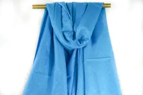 Bright Blue Paisley Pashmina Scarf Bohemian Shawl Bright Blue Paisley Pashmina Scarf Bohemian Shawl