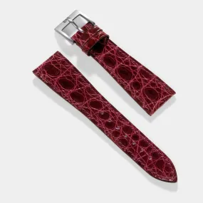 Brilliant Bordeaux Alligator Leather Watch Strap Brilliant Bordeaux Alligator Leather Watch Strap