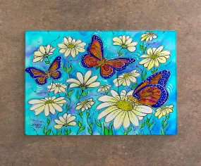 Butterflies on Daisies Cutting Board Butterflies on Daisies Cutting Board