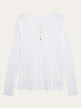 CEDAR LS Henley - Bright White CEDAR LS Henley - Bright White