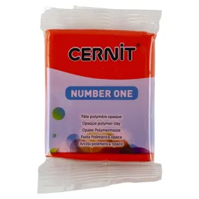 Cernit Number One Polymer Clay - Poppy Red 2oz (56g) block Cernit Number One Polymer Clay - Poppy Red 2oz (56g) block