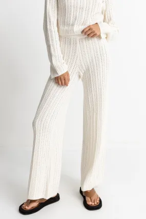 Charlize Wide Leg Knit Pants White Charlize Wide Leg Knit Pants White