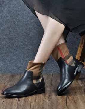 Chelsea Stitching Plaid Fashion Women Boots Chelsea Stitching Plaid Fashion Women Boots
