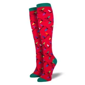 Christmas Lights SocksWomen's Knee High Sock Christmas Lights SocksWomen's Knee High Sock