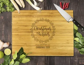 Christmas Wishes Bamboo Cutting Board 12x16" Christmas Wishes Bamboo Cutting Board 12x16"