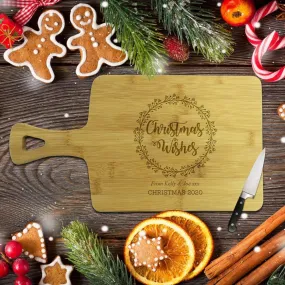 Christmas Wishes Rectangle Bamboo Serving Board Christmas Wishes Rectangle Bamboo Serving Board