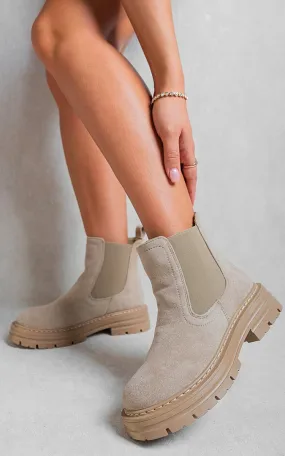 Chunky Chelsea Suede Ankle Boots Chunky Chelsea Suede Ankle Boots