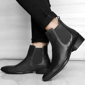 Classy New Arrival Latest Black Casual Chelsea Boots For Men-JonasParamount Classy New Arrival Latest Black Casual Chelsea Boots For Men-JonasParamount