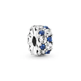 Clear & Blue Sparkling Clip Charm Clear & Blue Sparkling Clip Charm