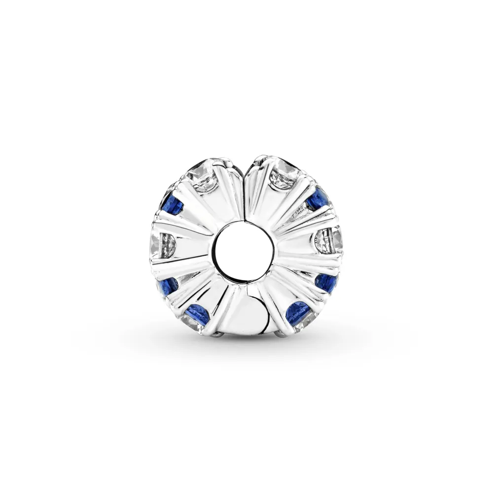Clear & Blue Sparkling Clip Charm
