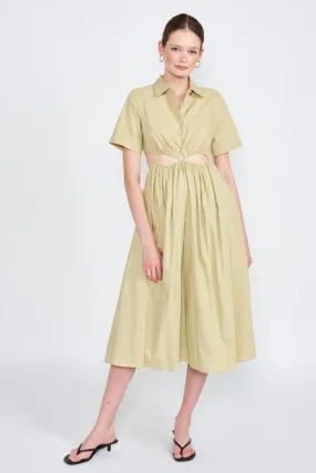 Collared Cutout Midi Dress Collared Cutout Midi Dress