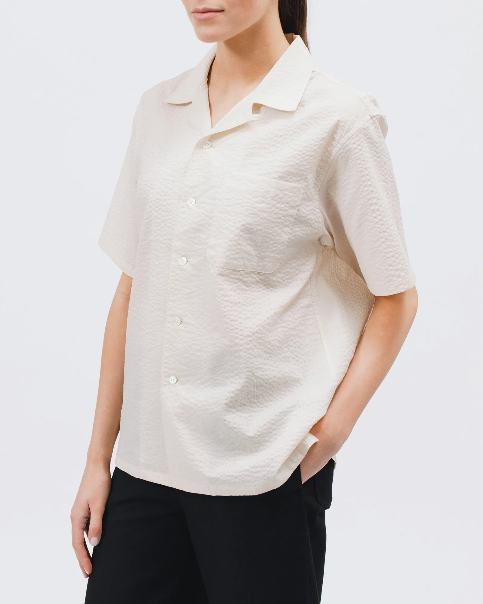 Crepe SS Shirt - Natural