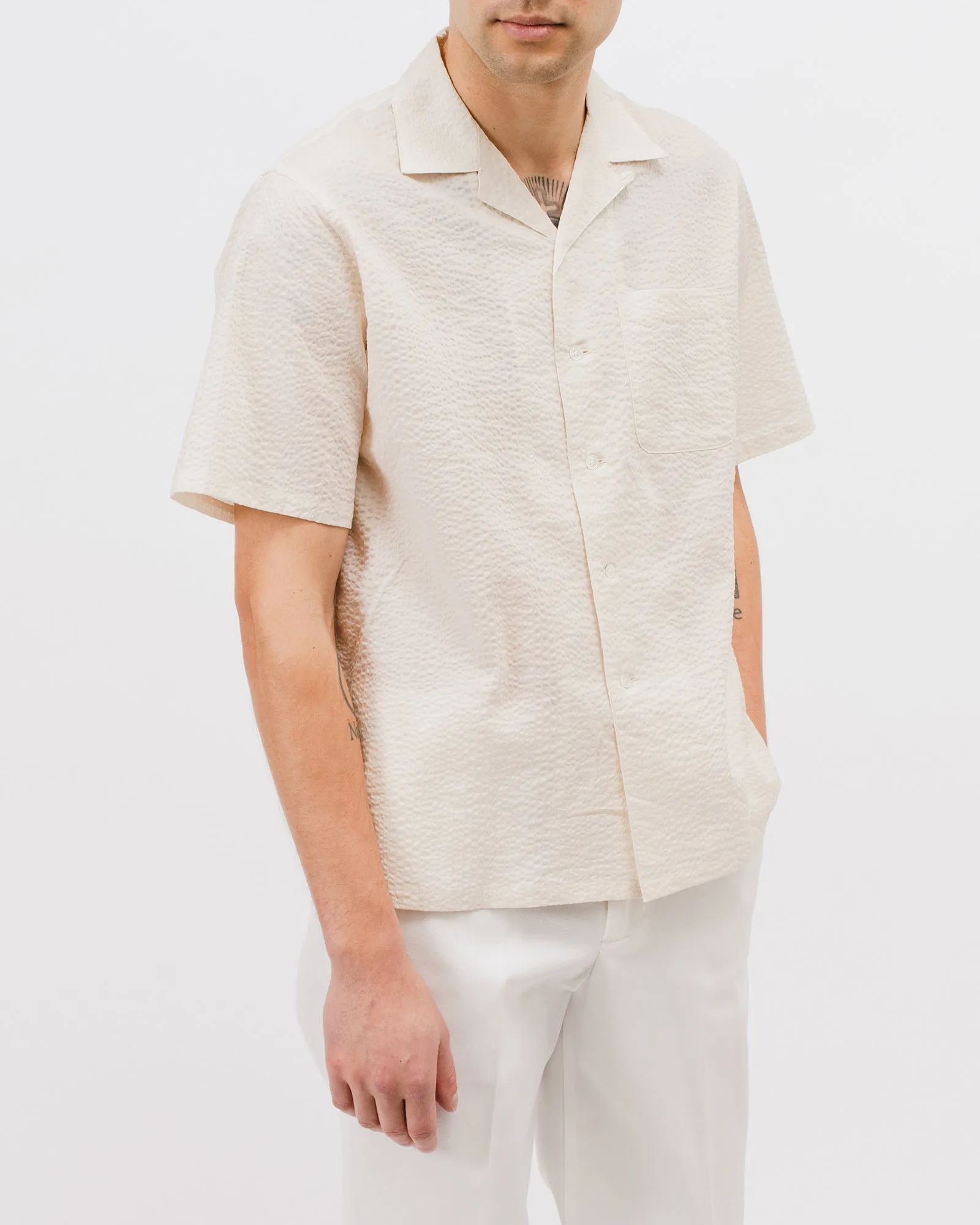 Crepe SS Shirt - Natural