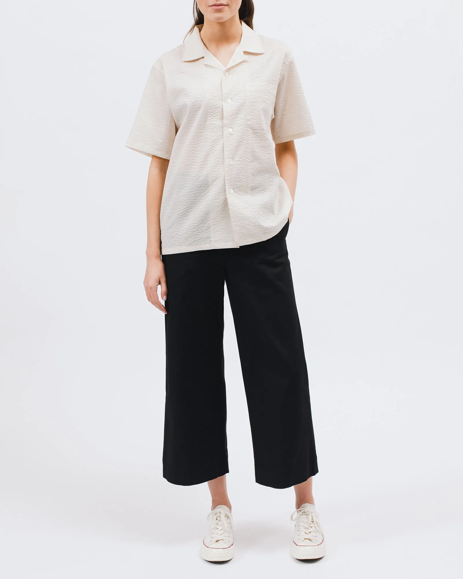 Crepe SS Shirt - Natural