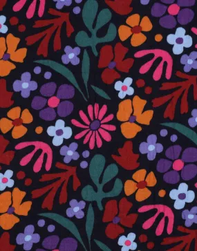 Dark Floral Double Gauze Fabric Dark Floral Double Gauze Fabric