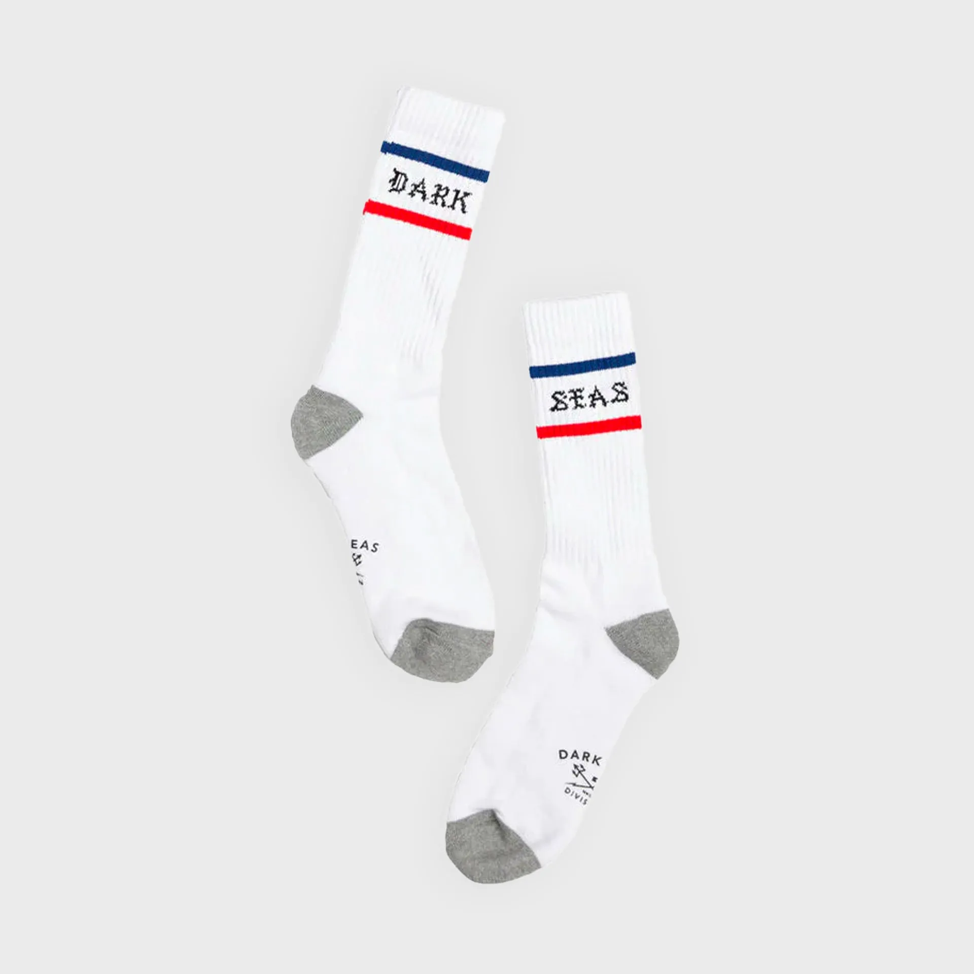 Dark Seas Old E Crew Socks - White