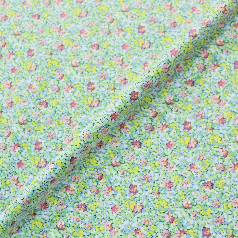 Dressmaking Floral Cotton Lawn - Neon - June