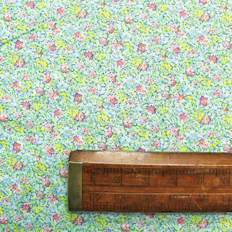 Dressmaking Floral Cotton Lawn - Neon - June