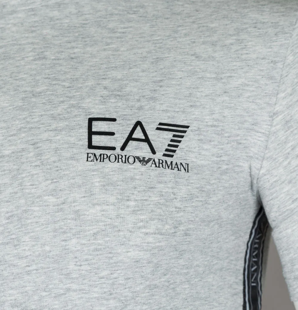 EA7 Side Taping Logo T-Shirt Light Grey