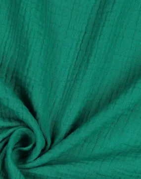 Emerald Green Cotton Organic Double Gauze Emerald Green Cotton Organic Double Gauze