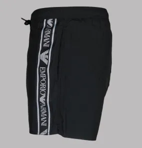 Emporio Armani Side Panel Logo Swim Shorts Black Emporio Armani Side Panel Logo Swim Shorts Black