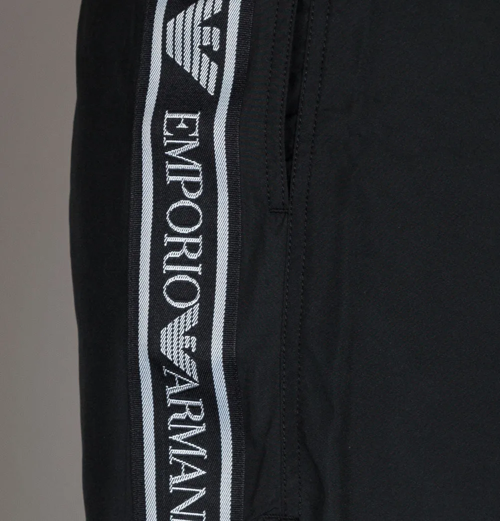 Emporio Armani Side Panel Logo Swim Shorts Black