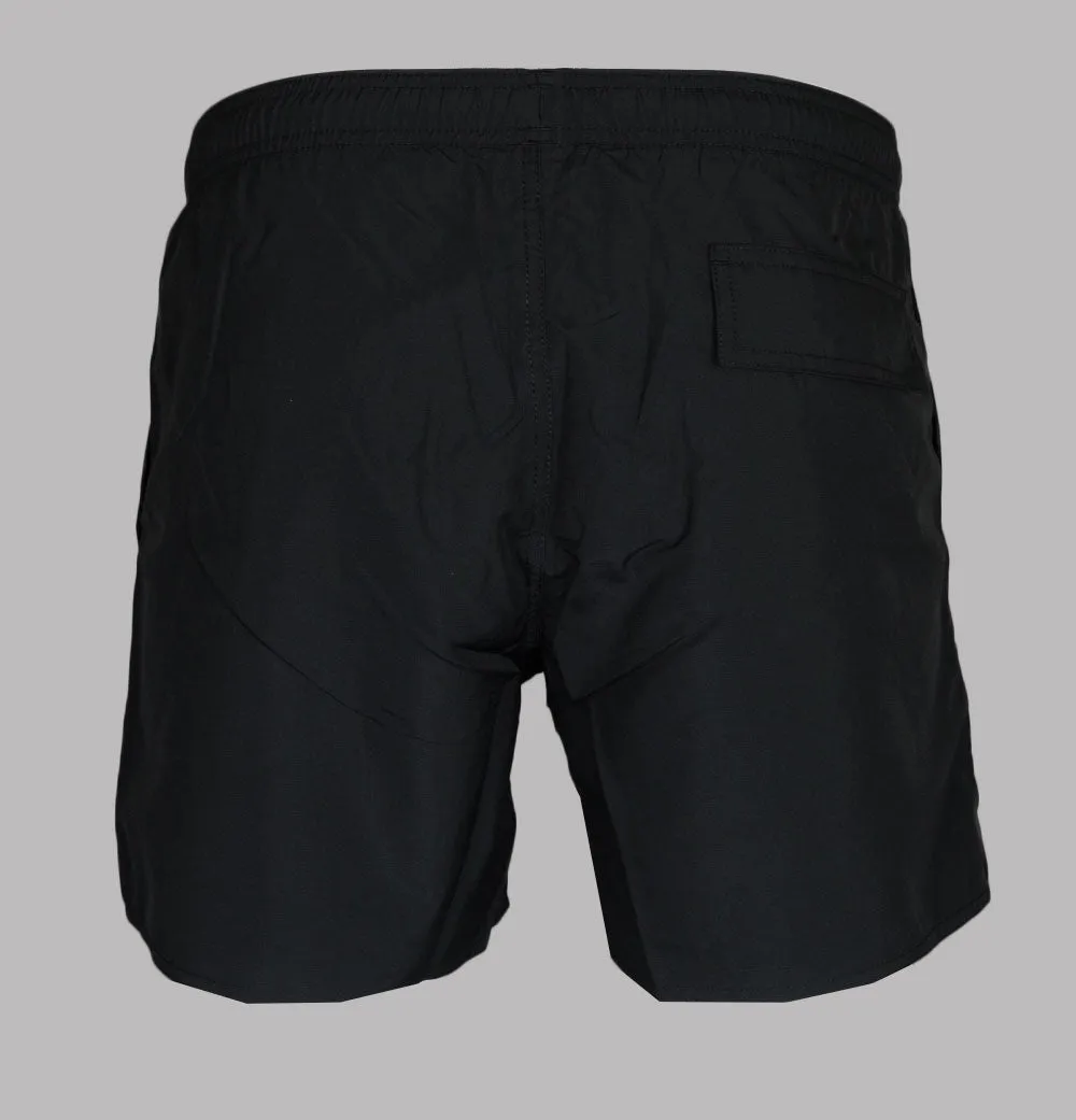 Emporio Armani Side Panel Logo Swim Shorts Black