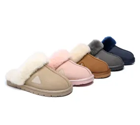 EVERAU® UGG Premium Sheepskin Wool Scuff Slippers Muffin EVERAU® UGG Premium Sheepskin Wool Scuff Slippers Muffin