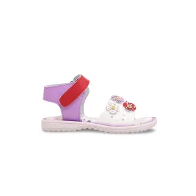 Girls White Casual Sandal KD7780 Girls White Casual Sandal KD7780