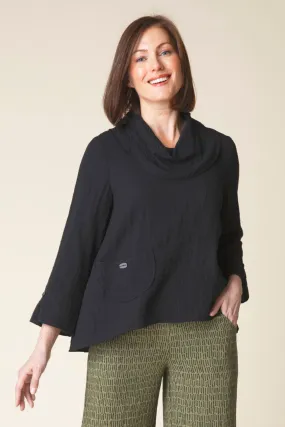 Habitat, 30622 Swing Cowl Neck Top, Black Habitat, 30622 Swing Cowl Neck Top, Black