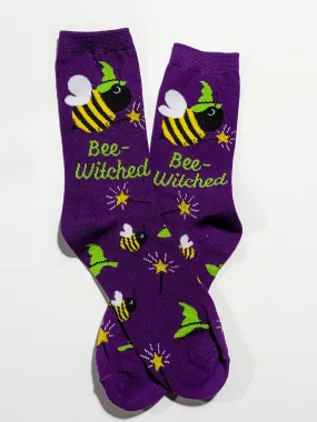 Halloween Bee Witched Crew Socks Halloween Bee Witched Crew Socks