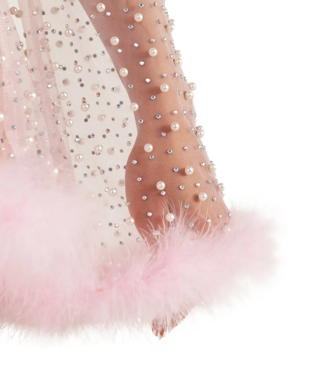 Happy Ever After Marabou Mesh Top