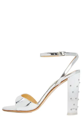 Harper Leather Studded Lucite Heel Harper Leather Studded Lucite Heel