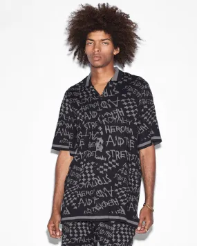 HEROISM KNIT RESORT SS SHIRT BLACK HEROISM KNIT RESORT SS SHIRT BLACK
