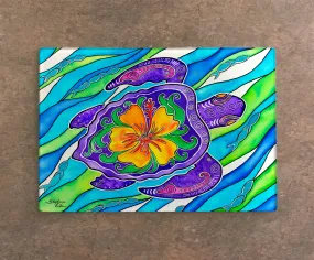 Hibiscus Turtle Cutting Board Hibiscus Turtle Cutting Board