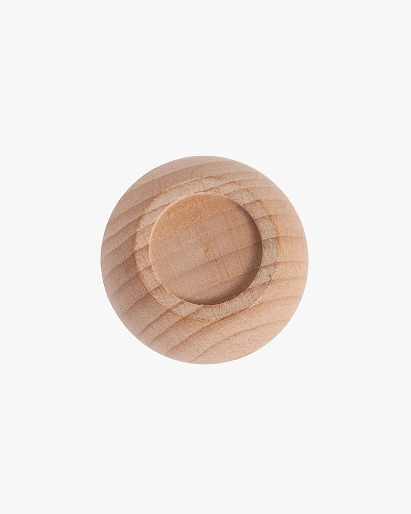 Hiro, Pin Cushion with Wooden Base, Beige