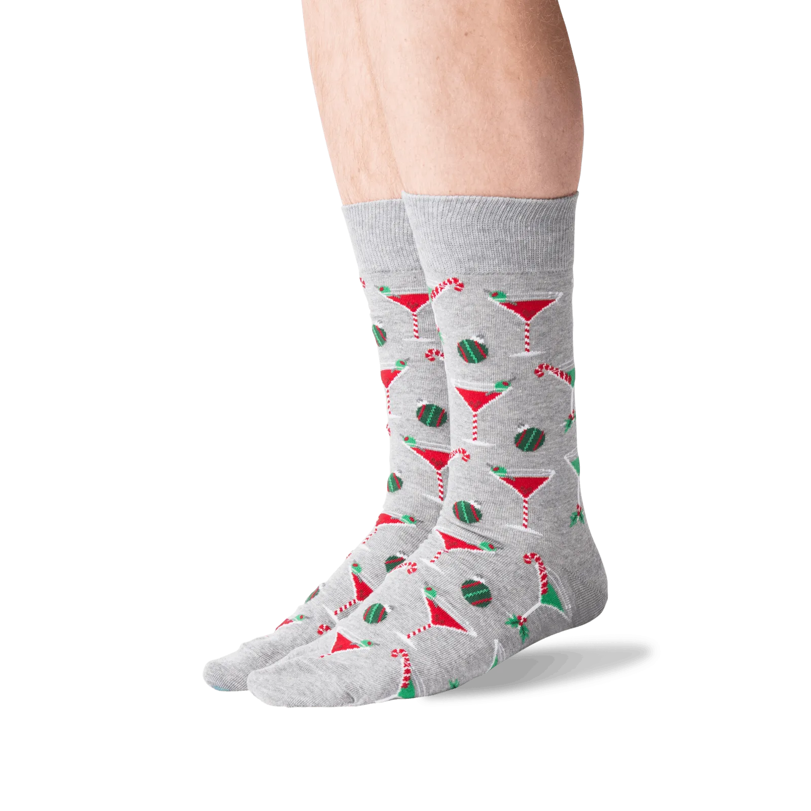 HOTSOX Men's Christmas Cocktails Crew Socks