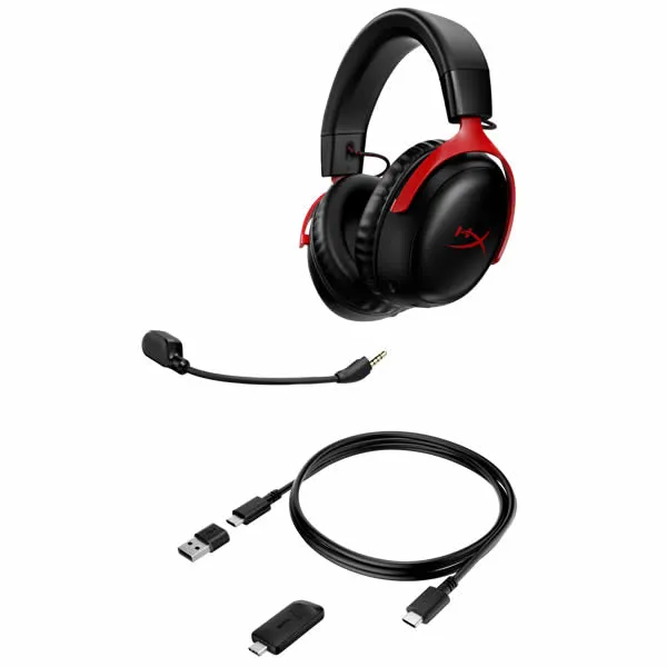 HyperX Cloud III Wireless Gaming Headset -  Black/Red