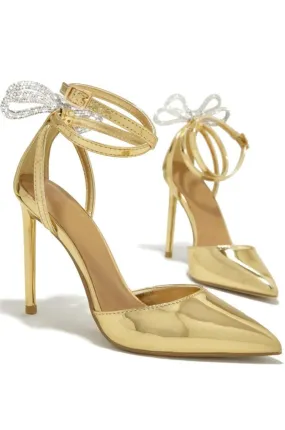 Jessica Gold Chrome Pointed Stiletto Jessica Gold Chrome Pointed Stiletto
