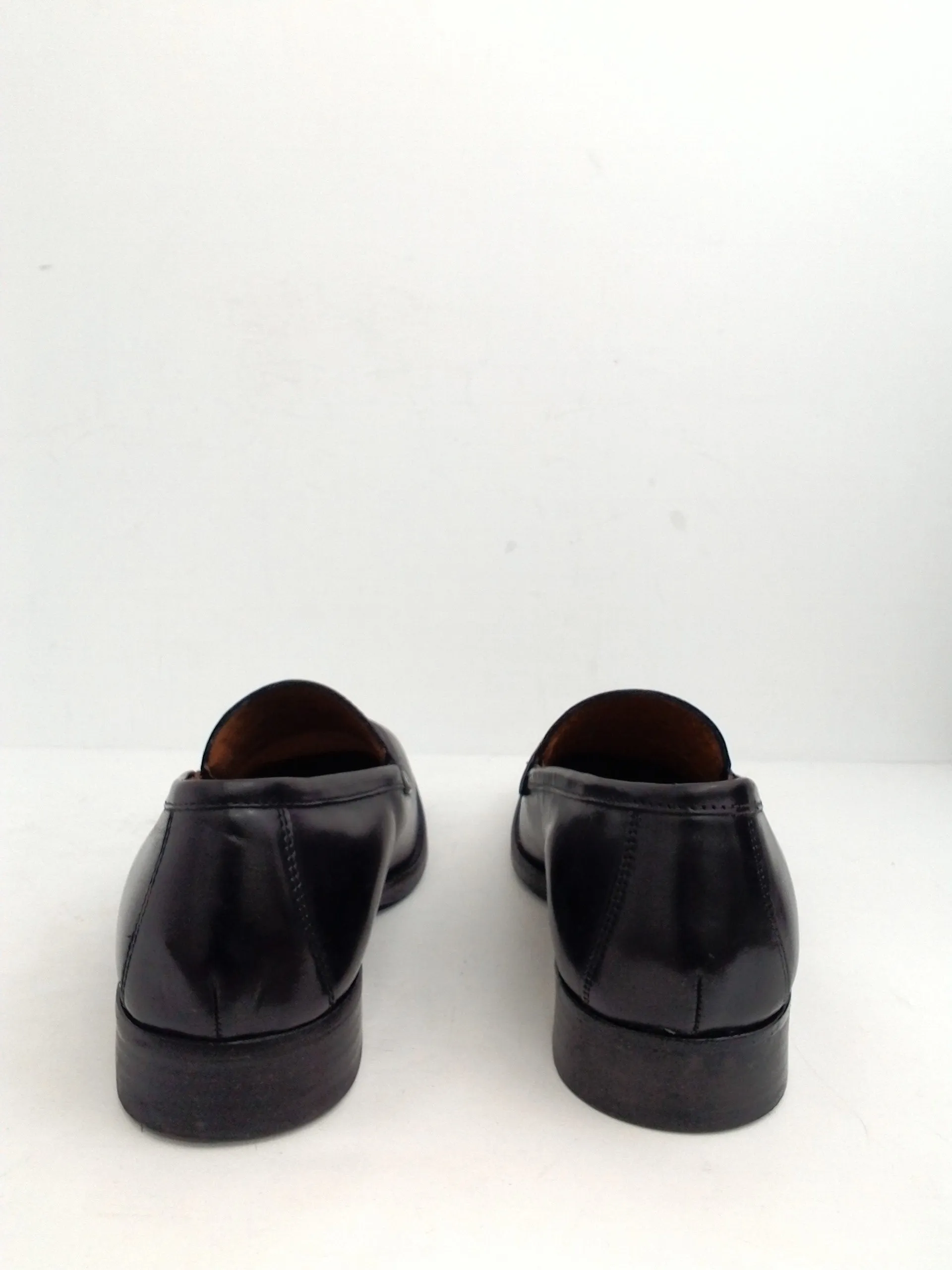 Johnson & Murphy Men's Alcott Penny Loafers, Black, Leather Size 11.5 M