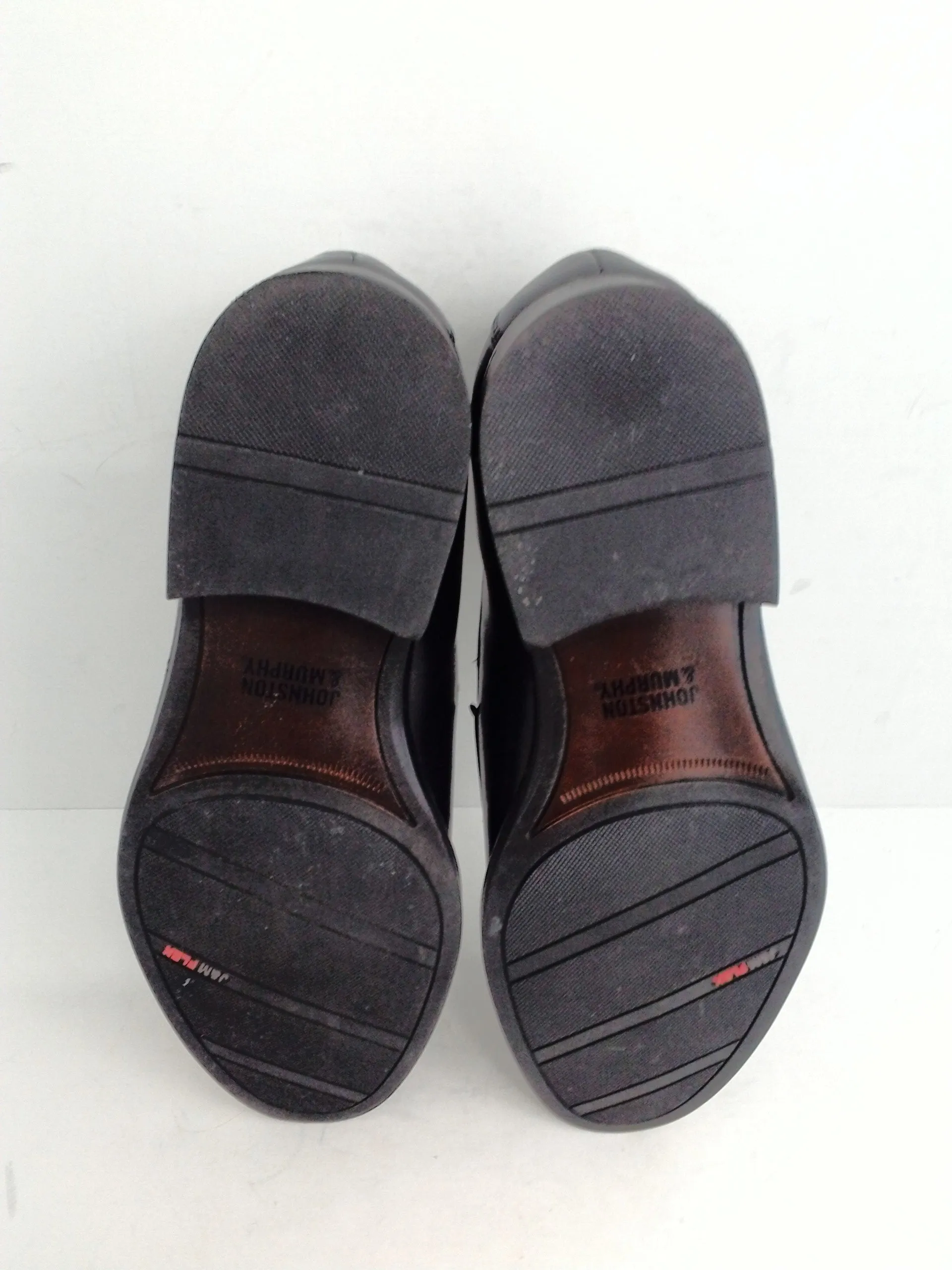 Johnson & Murphy Men's Alcott Penny Loafers, Black, Leather Size 11.5 M