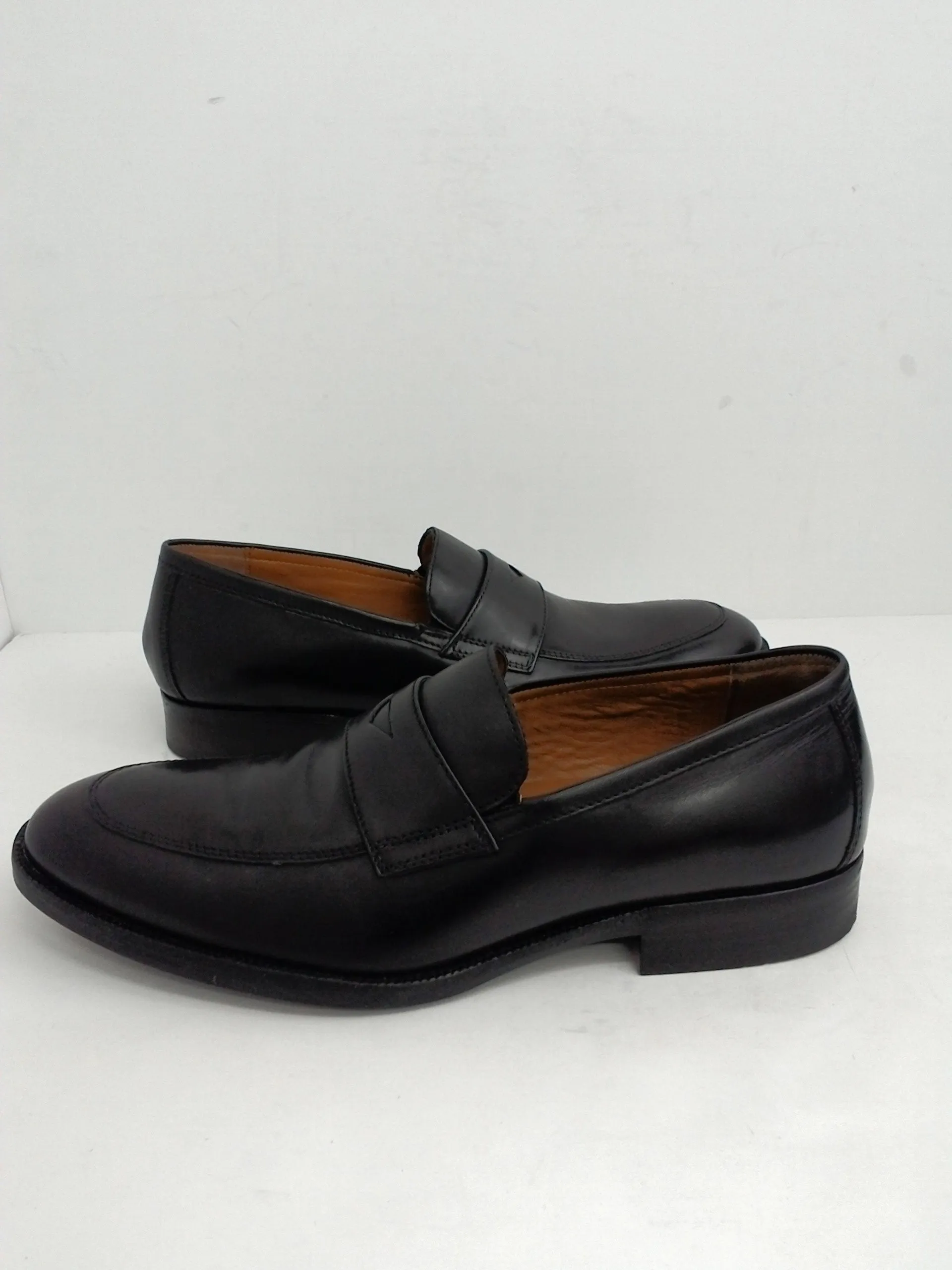 Johnson & Murphy Men's Alcott Penny Loafers, Black, Leather Size 11.5 M