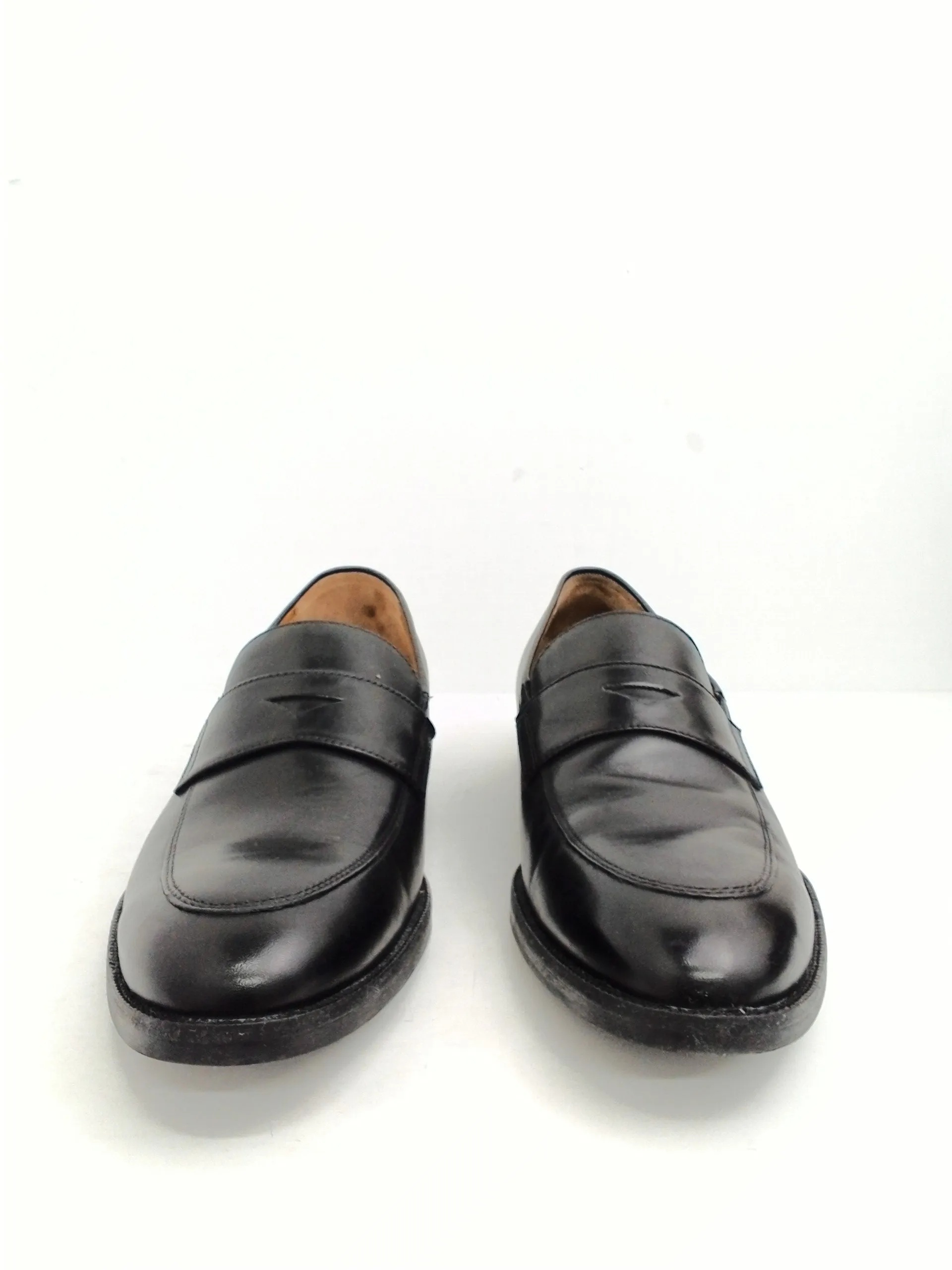 Johnson & Murphy Men's Alcott Penny Loafers, Black, Leather Size 11.5 M